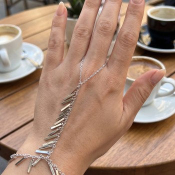 Gümüş Renk Pirinç Sarkıt Plaka Model Şahmeran