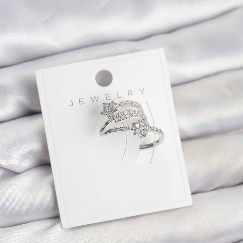 Gümüş Renk Zirkon Taşlı Yıldız Model Kıkırdak Earcuff Küpe