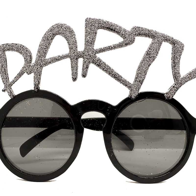 Gümüş Simli Party Yazılı Parti Gözlüğü Show