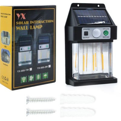 Güneş Enerjili Hareket Sensörlü Duvar Lambası