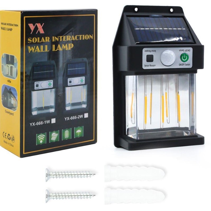 Güneş Enerjili Hareket Sensörlü Duvar Lambası