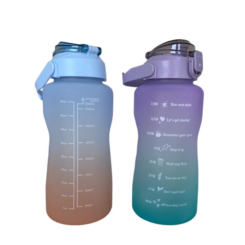 Günlük Motivasyon Su Matarası 2 Litre