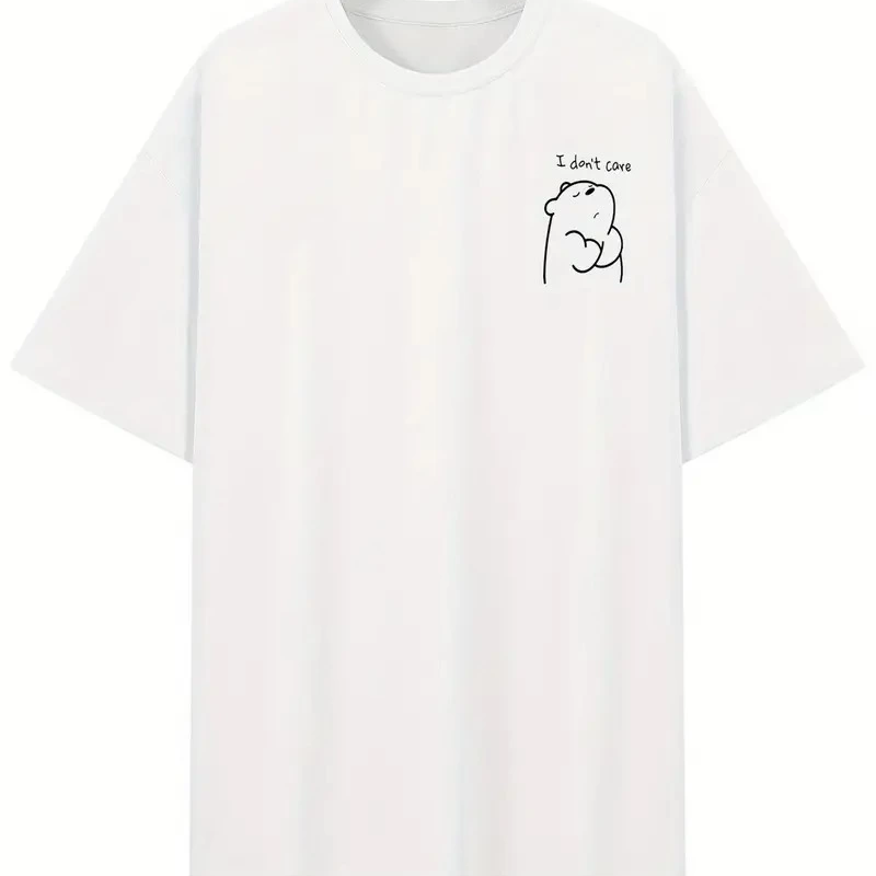 Hafif   Günlük T-Shirt Eğlenceli Karikatür Ayı ve 