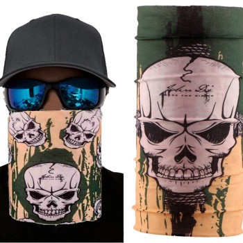 Haki Kuru Kafa Baskılı Buff Bandana 25x48 cm