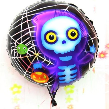Halloween İskelet Hayalet Folyo Balon 18 inç