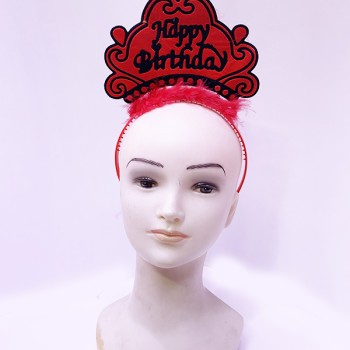 Happy Birthday Neon Kırmızı Doğum Günü Tacı