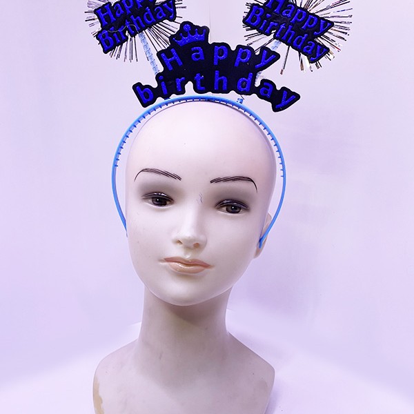 Happy Birthday Neon Mavi Doğum Günü Tacı