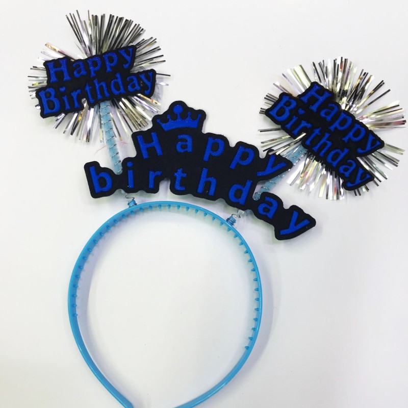 Happy Birthday Neon Renk Doğum Günü Tacı 12 Adet