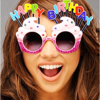 Happy Birthday Yazılı Pembe Fuşya Parti Gözlüğü Happy Birthday Yazılı Pembe Fuşya Parti Gözlüğü