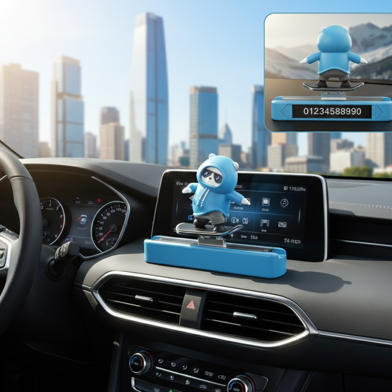 Hareketli Kaykay Figürlü Araç Numaratörü 