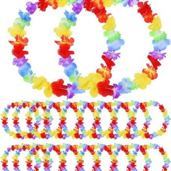 Hawaii Çiçekli Boyun Kolyesi 12 Adet