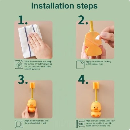 Hayvan Figürlü Duş Başlığı Tutucu