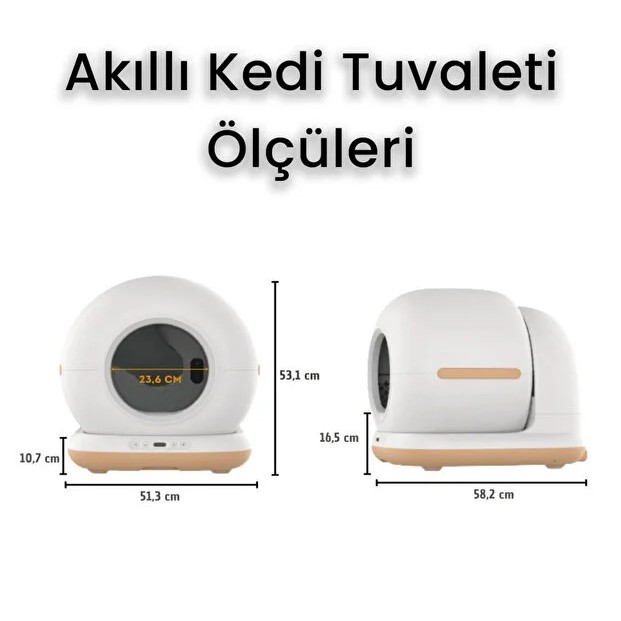 HD Kameralı Akıllı Kedi Tuvaleti 