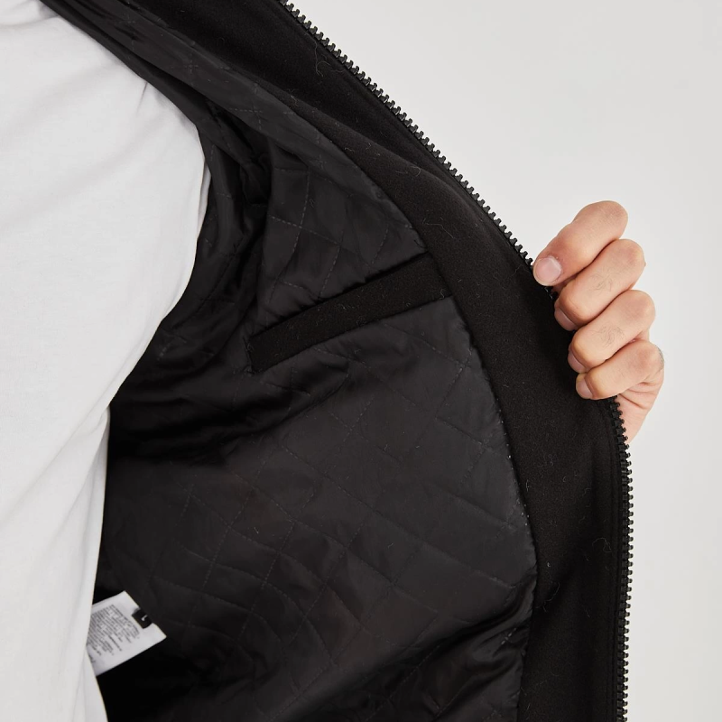 İçten Elyaf ve Astarlı Kolları Suni Deri Ceket - Kahverengi -