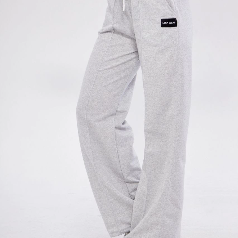 İki iplik Bol Paça Eşofman Pantolon - Gri