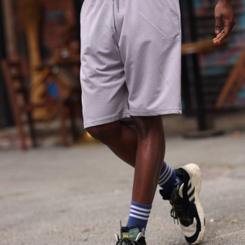 İki İplik Cepli Şort - Gri -