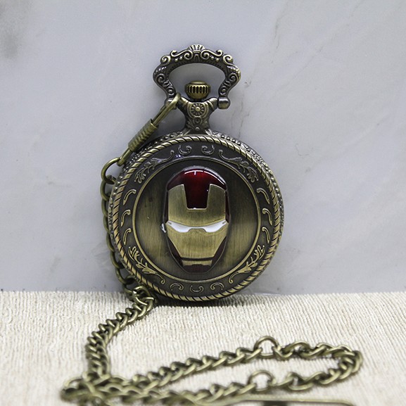 Iron Man Tasarımlı Köstekli Saat 