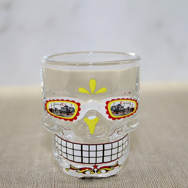 İstanbul Temalı Cam Kurukafa Shot Bardak 