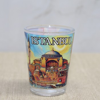 İstanbul Temalı Cam Shot Bardak - Model 2
