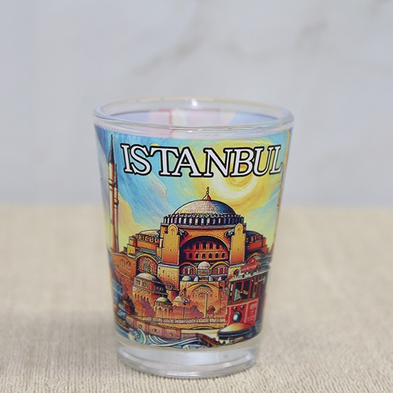 İstanbul Temalı Cam Shot Bardak - Model 2