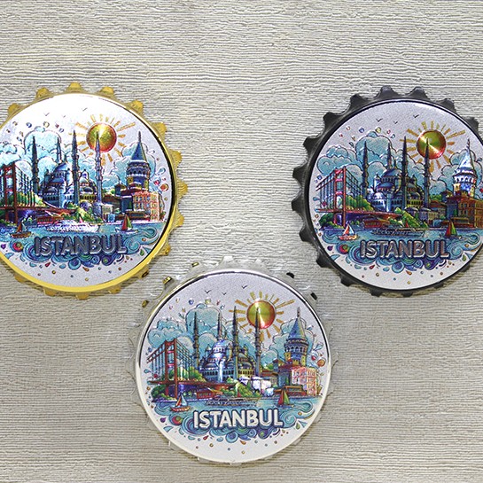 İstanbul Temalı Gazoz Kapağı Magnet - Model 2