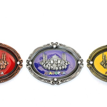 İstanbul Temalı Metal Magnet Ayasofya Kabartmalı