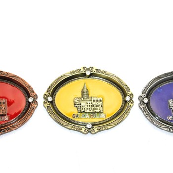 İstanbul Temalı Metal Magnet Galata Kulesi Kabartmalı