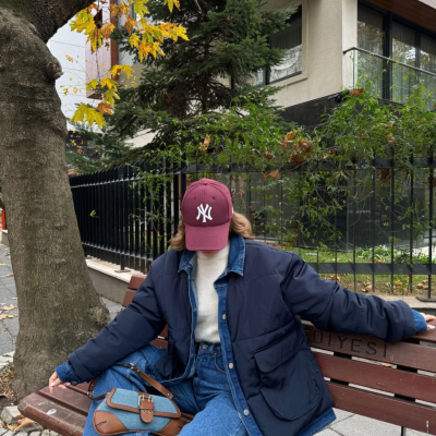 Jeans Detaylı Cıtcıtlı CEKET - Lacivert -