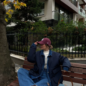 Jeans Detaylı Cıtcıtlı CEKET - Lacivert -