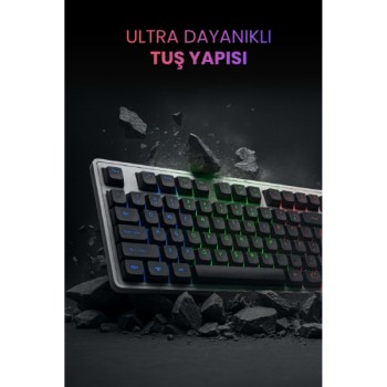 Kablolu Işıklı Gaming Standart Türkçe Q Klavye Ve Mouse Seti Kablolu Işıklı Gaming Standart Türkçe Q Klavye Ve Mouse Seti