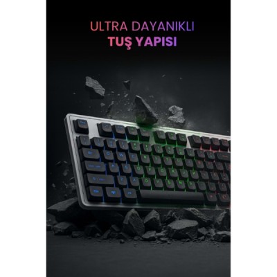 Kablolu Işıklı Gaming Standart Türkçe Q Klavye Ve Mouse Seti Kablolu Işıklı Gaming Standart Türkçe Q Klavye Ve Mouse Seti