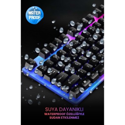 Kablolu Işıklı Gaming Standart Türkçe Q Klavye Ve Mouse Seti Kablolu Işıklı Gaming Standart Türkçe Q Klavye Ve Mouse Seti