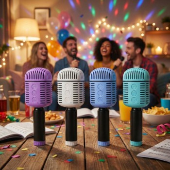 Kablosuz Hoparlörlü Karaoke Mikrofonu