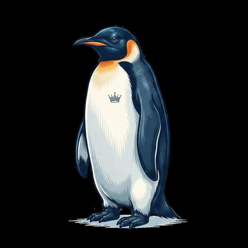 Kadın 3 İplik Pamuklu Kapüşonlu Hoodie Sweatshirt Survivor Penguen Baskılı - Siyah