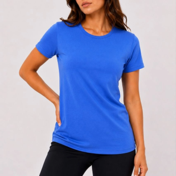Kadın Basic Tişört Bisiklet Yaka Kısa Kol Günlük Yazlık Slim fit T-Shirt - Mavi Kadın Basic Tişört Bisiklet Yaka Kısa Kol Günlük Yazlık Slim fit T-Shirt - Mavi