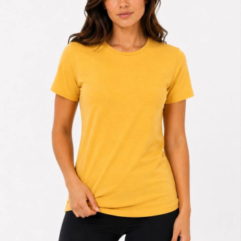 Kadın Basic Tişört Bisiklet Yaka Kısa Kol Günlük Yazlık Slim fit T-Shirt - Sarı Kadın Basic Tişört Bisiklet Yaka Kısa Kol Günlük Yazlık Slim fit T-Shirt - Sarı
