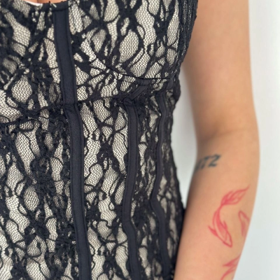 Kadın Fermuarlı Dantel Korse Straplez Bustiyer Transparan Şık Top - Bej