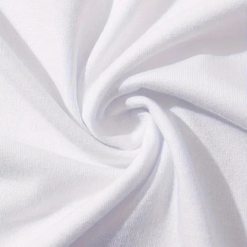 Kadın Kahve Desen Baskılı Tişört Kısa Kol Bisiklet Yaka Oversize T-Shirt - Beyaz