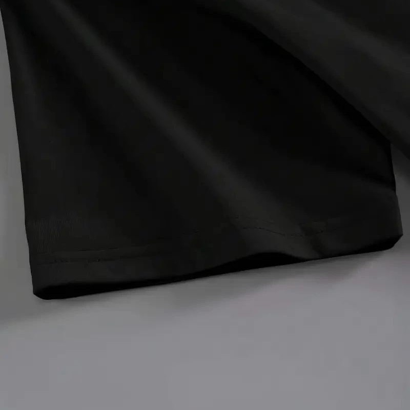 Kadın Kahve Desen Baskılı Tişört Kısa Kol Bisiklet Yaka Oversize T-Shirt - Siyah