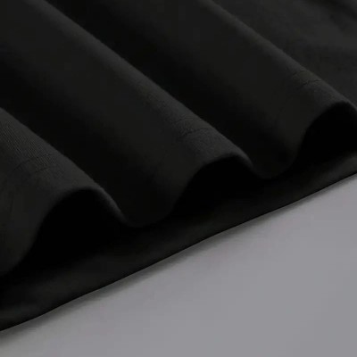 Kadın Kahve Desen Baskılı Tişört Kısa Kol Bisiklet Yaka Oversize T-Shirt - Siyah