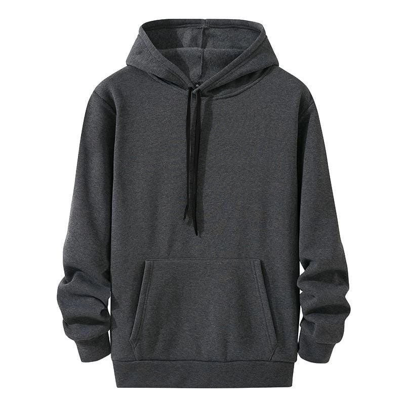 Kadın Kapüşonlu Kanguru Cepli 3 İplik Pamuklu Oversize Hoodie Sweatshirt - Füme