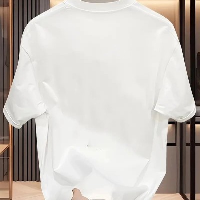Kadın T-Shirt Bisiklet Yaka Kısa kol Baskılı tişört - Beyaz