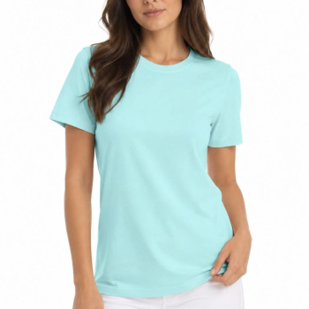 Kadın T-Shirt Bisiklet Yaka Slim Fit Likralı Tişört Günlük Basic Body - Turkuaz Kadın T-Shirt Bisiklet Yaka Slim Fit Likralı Tişört Günlük Basic Body - Turkuaz