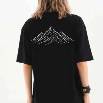 Kadın T-Shirt Nihilist Penguen Baskılı Bisiklet Yaka Kısa kol yazlık Tişört - Siyah