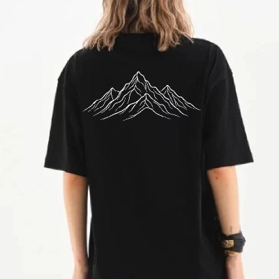 Kadın T-Shirt Nihilist Penguen Baskılı Bisiklet Yaka Kısa kol yazlık Tişört - Siyah