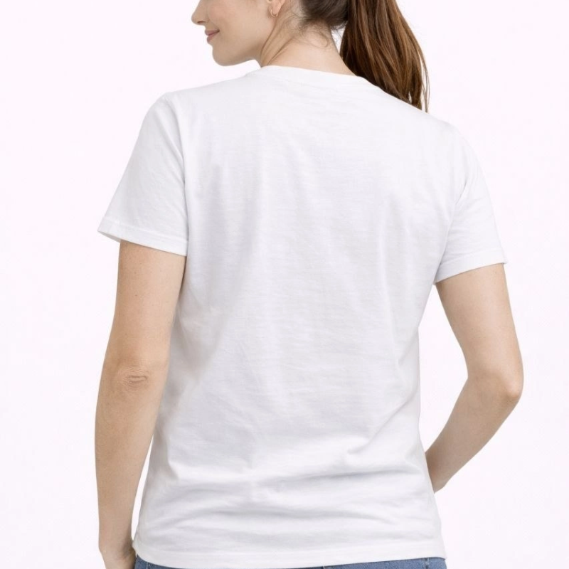 Kadın TÜRKİYE Baskılı Tişört Ay Yıldız 2026 Dünya Kupası Taraftar Forma T-Shirt - Beyaz