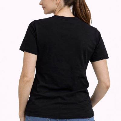 Kadın TÜRKİYE Baskılı Tişört Ay Yıldız 2026 Dünya Kupası Taraftar Forma T-Shirt - Siyah