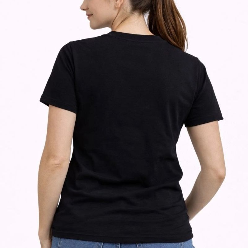 Kadın TÜRKİYE Baskılı Tişört Ay Yıldız 2026 Dünya Kupası Taraftar Forma T-Shirt - Siyah
