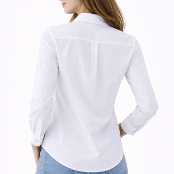 Kadın Uzun Kol Gömlek Düğmeli Klasik Yaka Günlük ve Ofis Şıklığına uygun - Beyaz