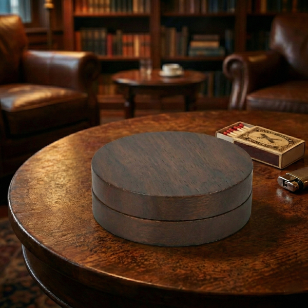 Kahverengi Bambu Kapaklı Küllük 